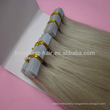 Hot selling 100% virgin Brazilian human hair,Tape hair extension for black women
